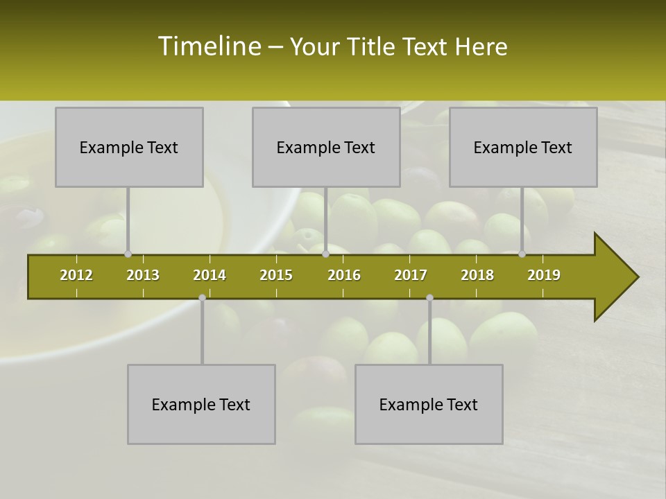 A Bowl Of Olives And Bread On A Table PowerPoint Template