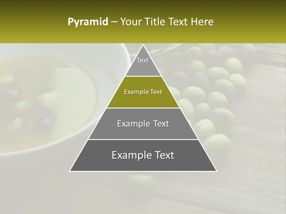 A Bowl Of Olives And Bread On A Table PowerPoint Template