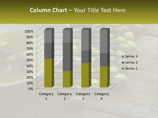 A Bowl Of Olives And Bread On A Table PowerPoint Template
