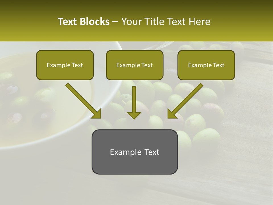 A Bowl Of Olives And Bread On A Table PowerPoint Template
