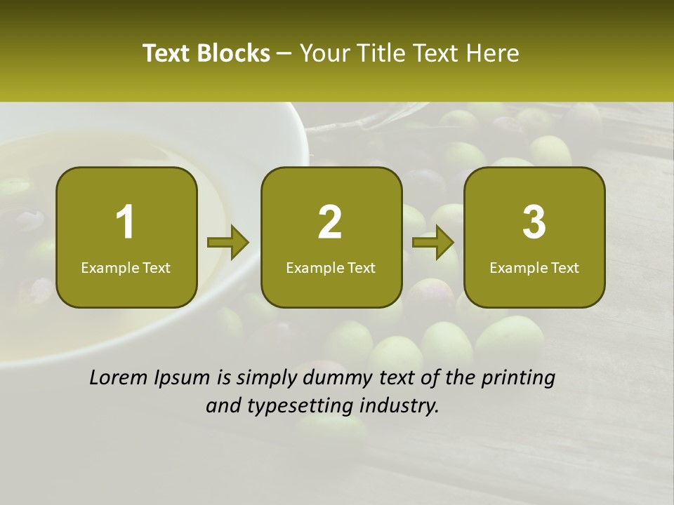 A Bowl Of Olives And Bread On A Table PowerPoint Template