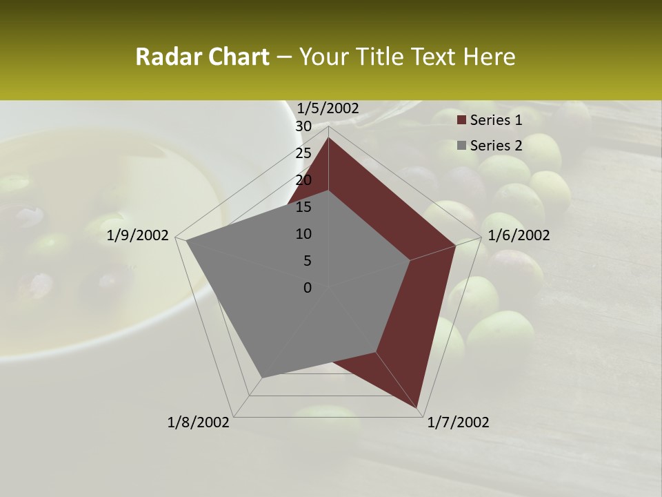 A Bowl Of Olives And Bread On A Table PowerPoint Template
