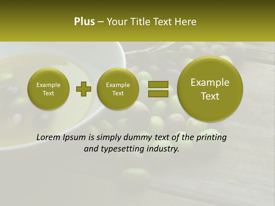 A Bowl Of Olives And Bread On A Table PowerPoint Template
