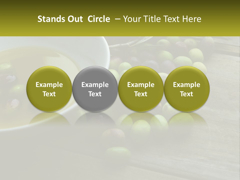 A Bowl Of Olives And Bread On A Table PowerPoint Template