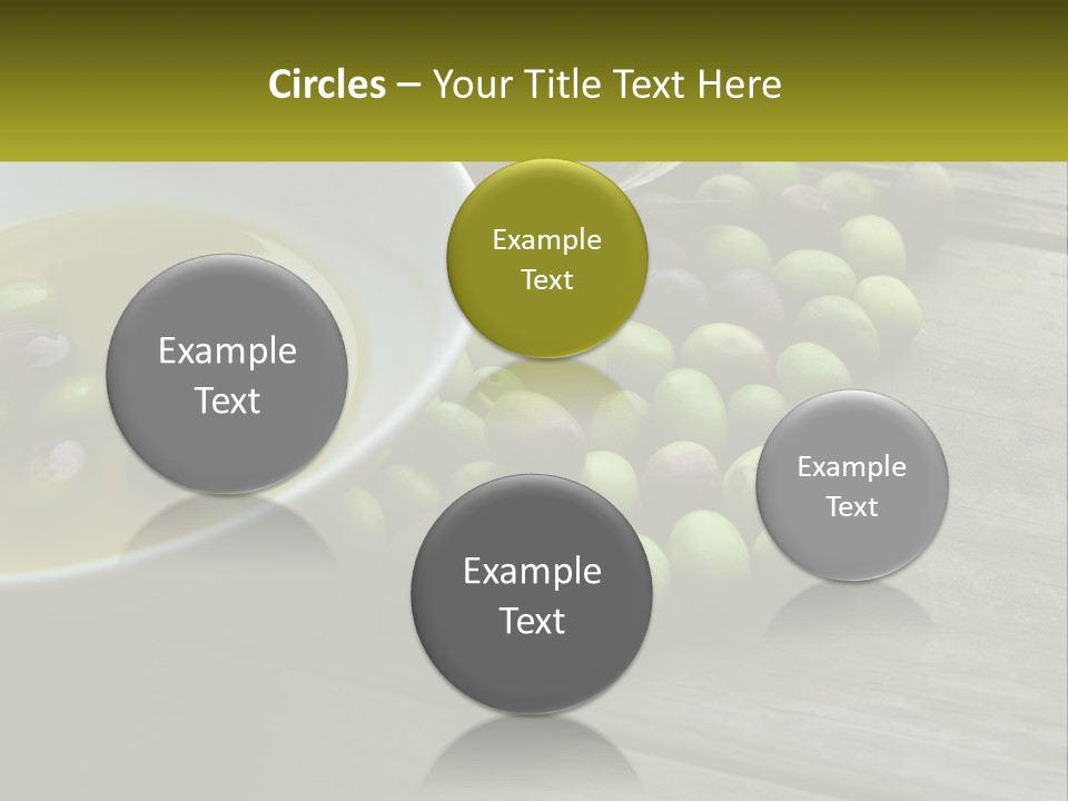 A Bowl Of Olives And Bread On A Table PowerPoint Template