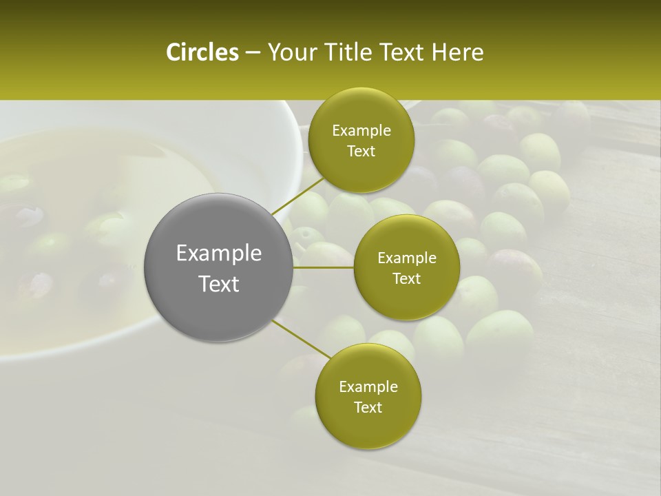 A Bowl Of Olives And Bread On A Table PowerPoint Template