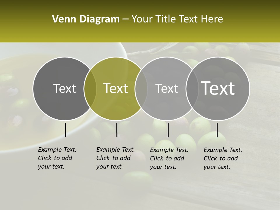 A Bowl Of Olives And Bread On A Table PowerPoint Template