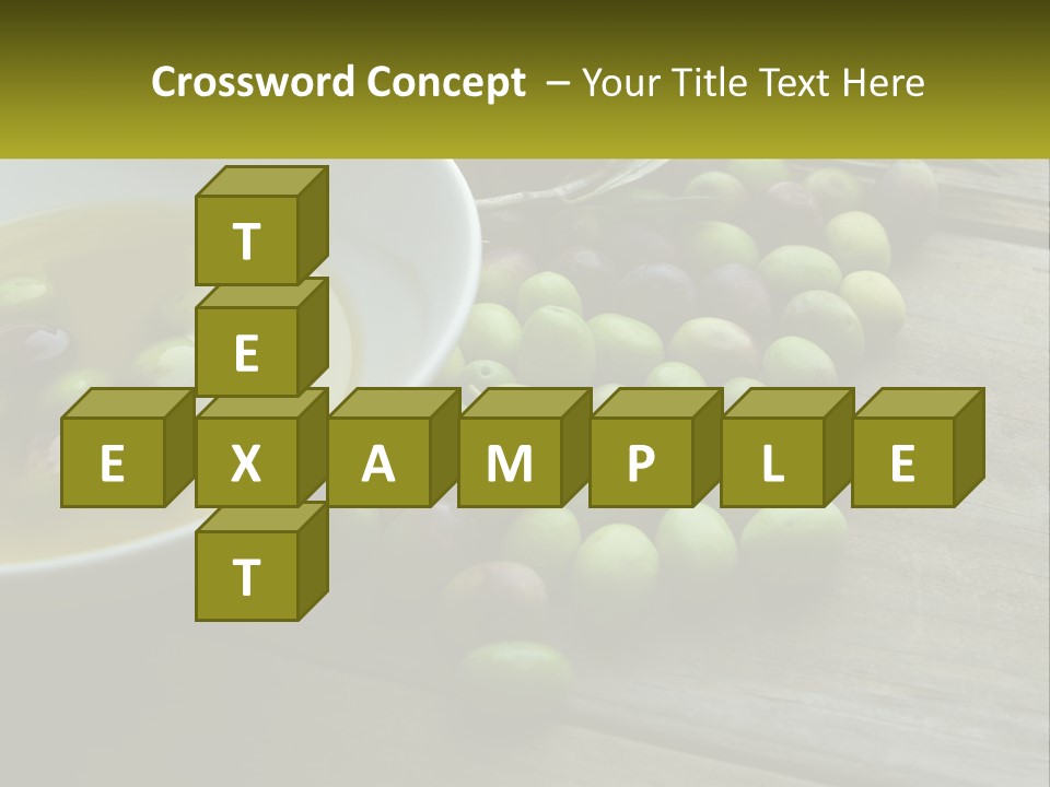 A Bowl Of Olives And Bread On A Table PowerPoint Template