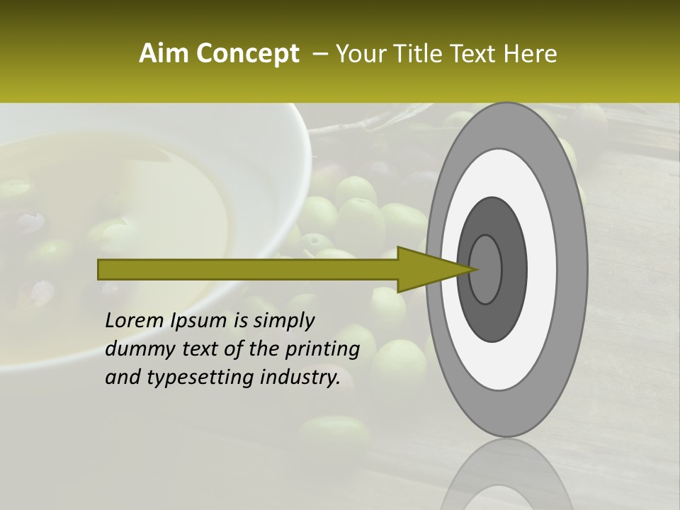 A Bowl Of Olives And Bread On A Table PowerPoint Template