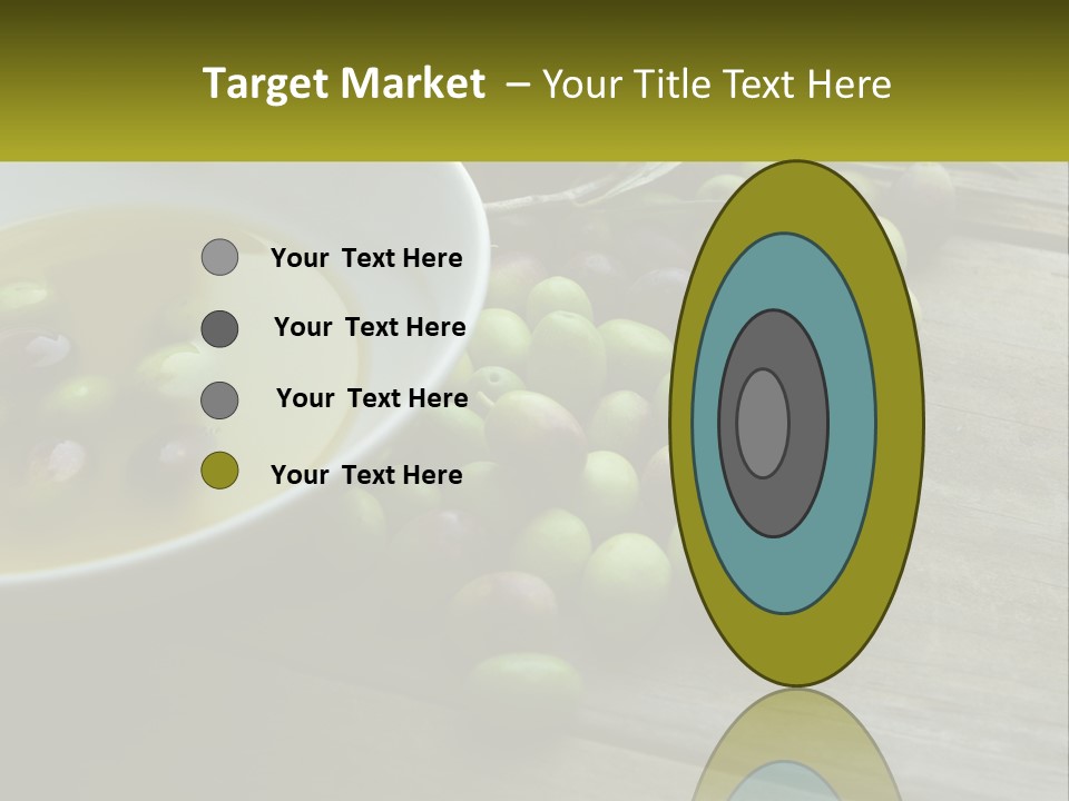 A Bowl Of Olives And Bread On A Table PowerPoint Template