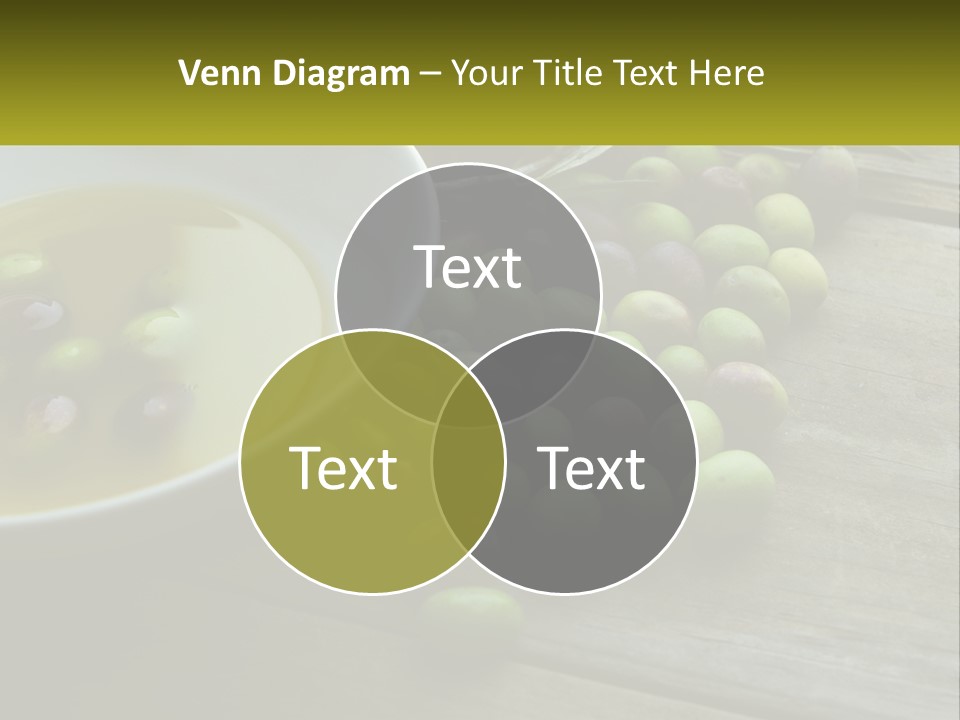 A Bowl Of Olives And Bread On A Table PowerPoint Template