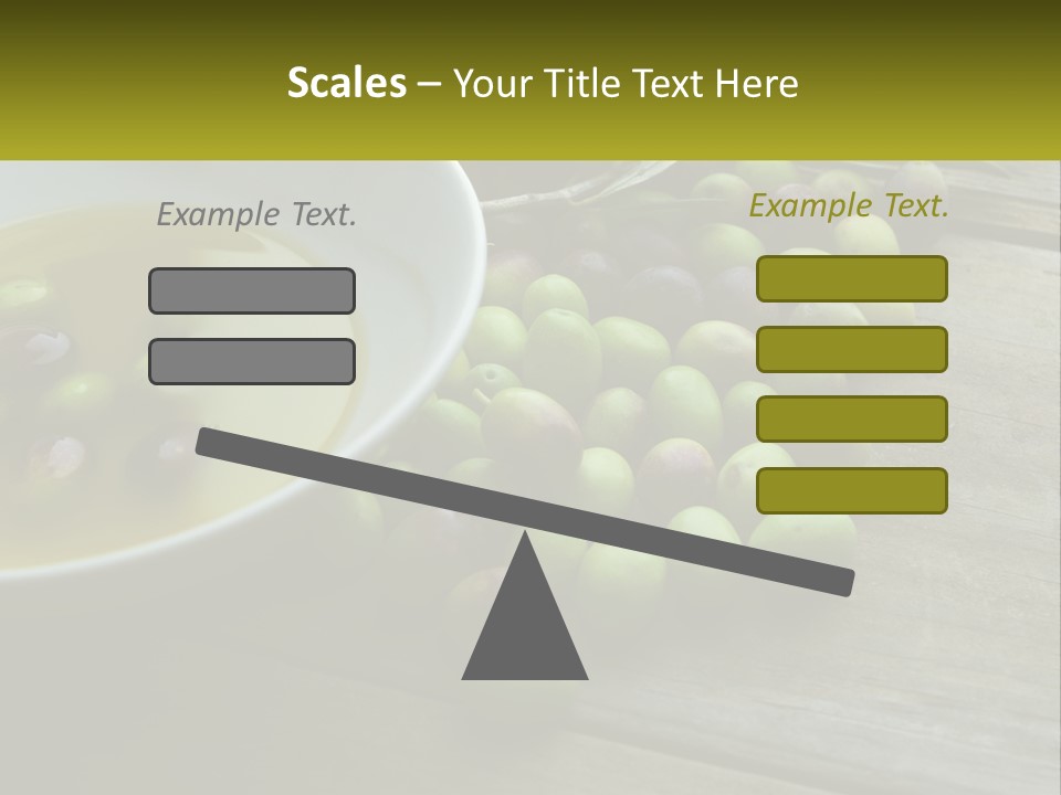 A Bowl Of Olives And Bread On A Table PowerPoint Template
