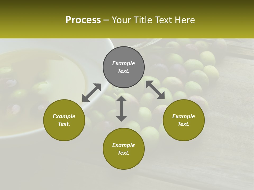 A Bowl Of Olives And Bread On A Table PowerPoint Template