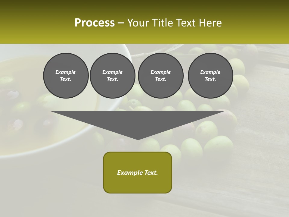 A Bowl Of Olives And Bread On A Table PowerPoint Template