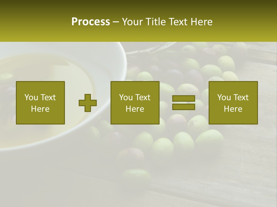 A Bowl Of Olives And Bread On A Table PowerPoint Template