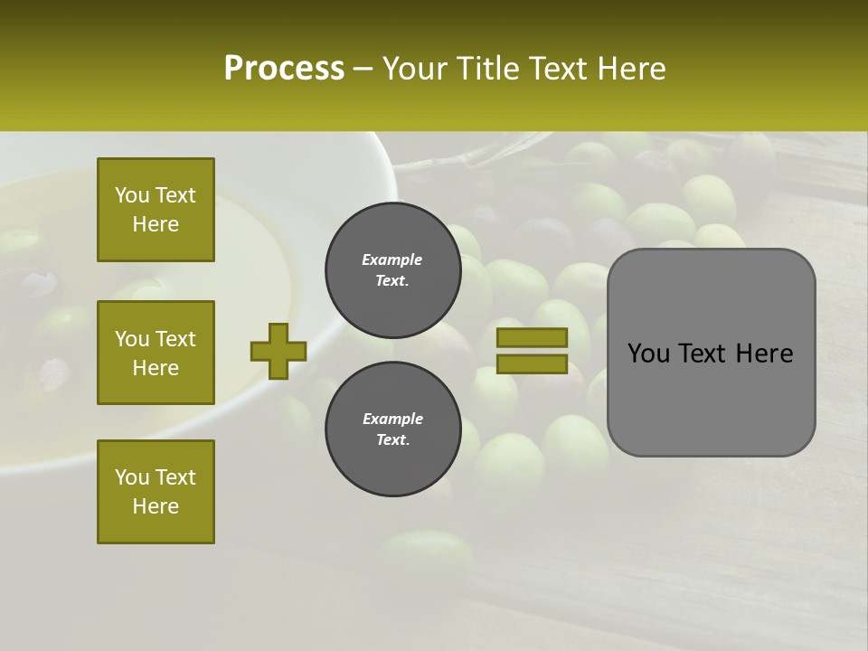 A Bowl Of Olives And Bread On A Table PowerPoint Template