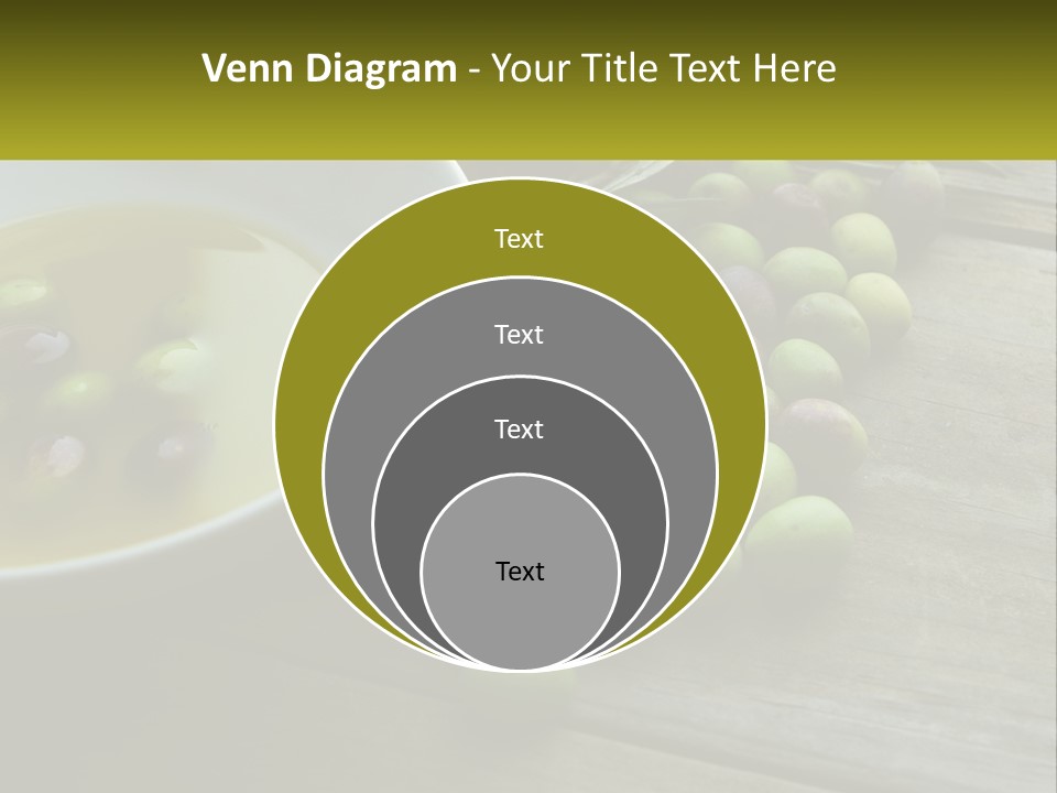 A Bowl Of Olives And Bread On A Table PowerPoint Template