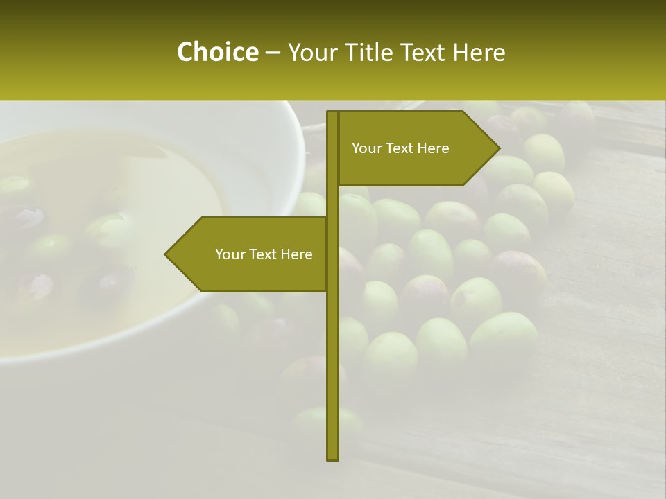A Bowl Of Olives And Bread On A Table PowerPoint Template