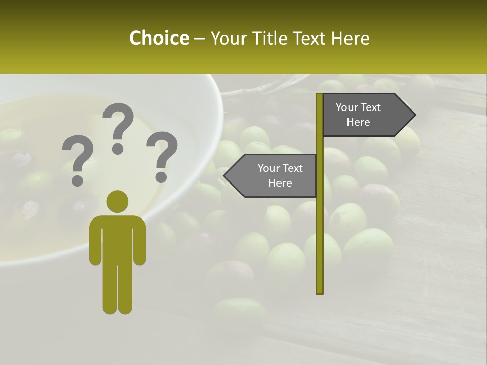 A Bowl Of Olives And Bread On A Table PowerPoint Template