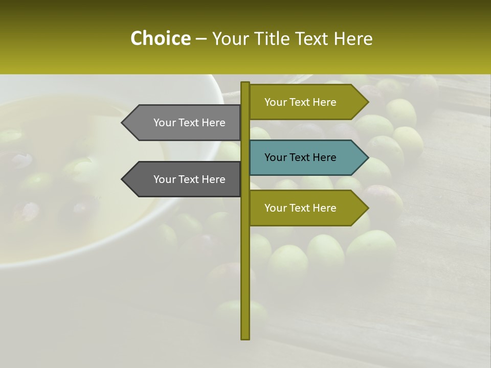 A Bowl Of Olives And Bread On A Table PowerPoint Template