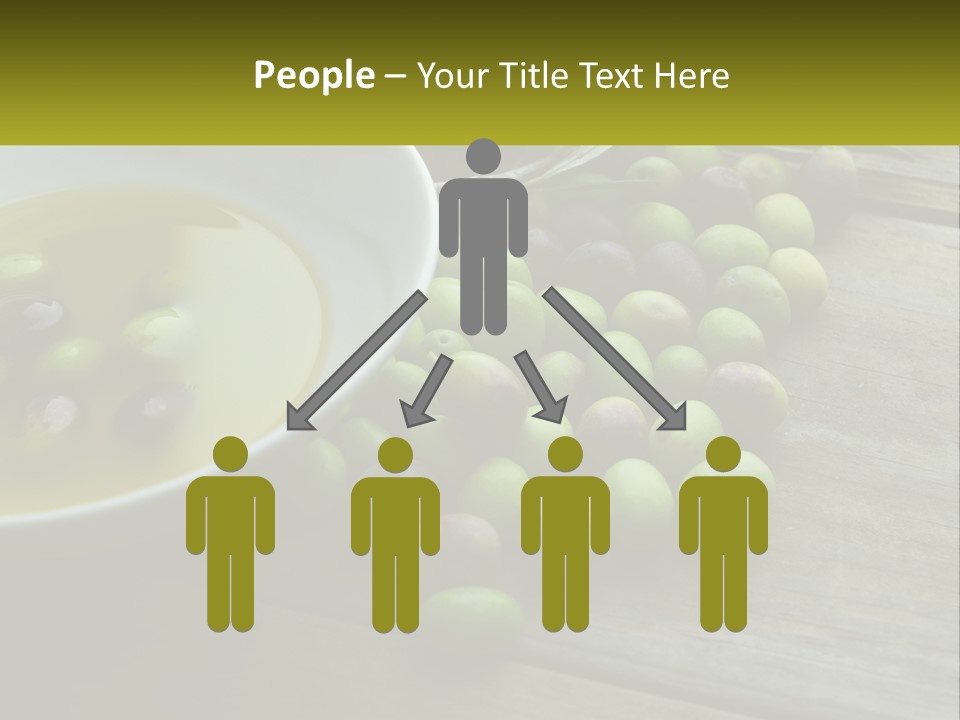 A Bowl Of Olives And Bread On A Table PowerPoint Template