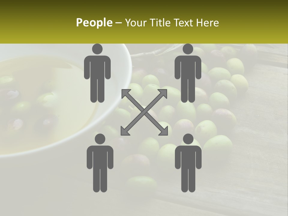A Bowl Of Olives And Bread On A Table PowerPoint Template