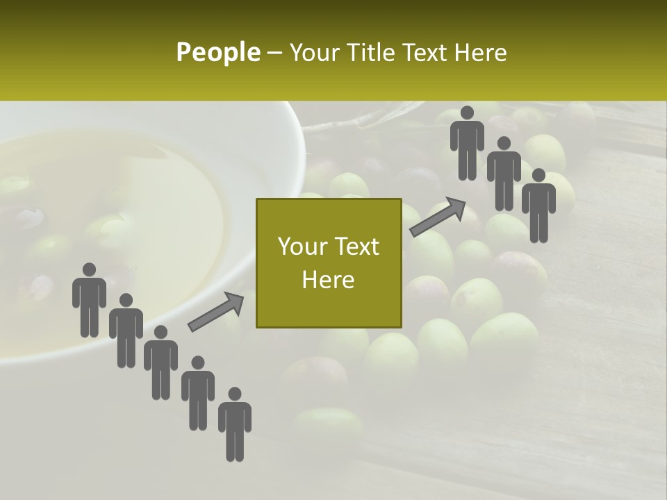 A Bowl Of Olives And Bread On A Table PowerPoint Template