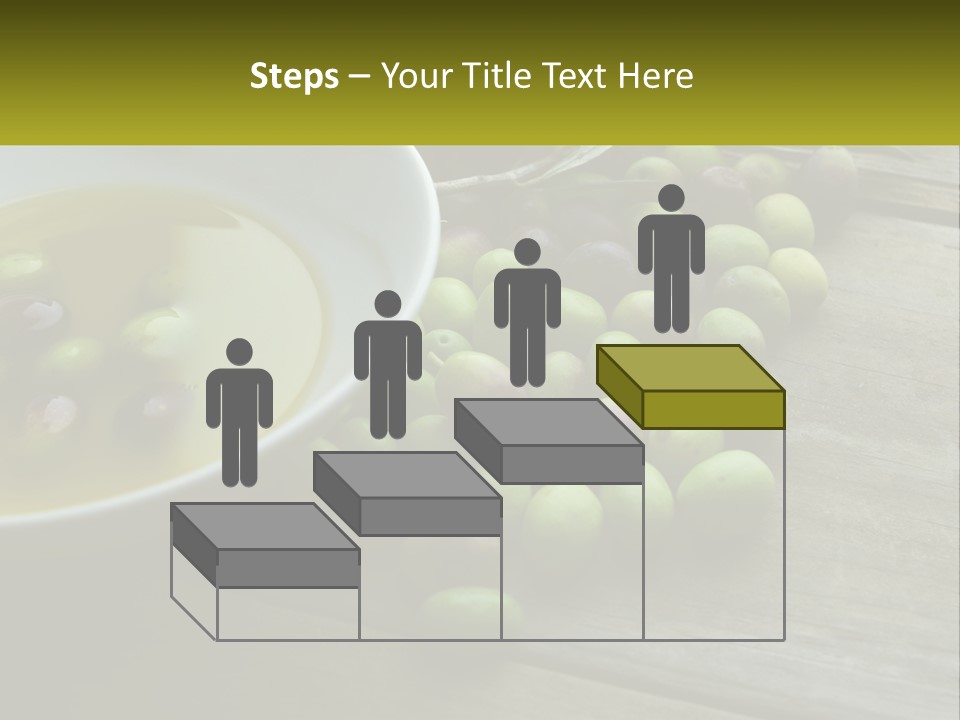 A Bowl Of Olives And Bread On A Table PowerPoint Template