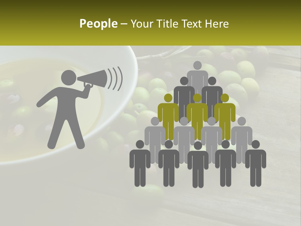 A Bowl Of Olives And Bread On A Table PowerPoint Template