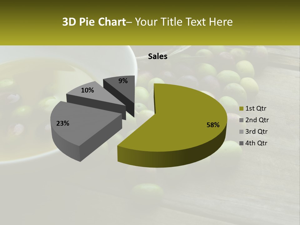 A Bowl Of Olives And Bread On A Table PowerPoint Template