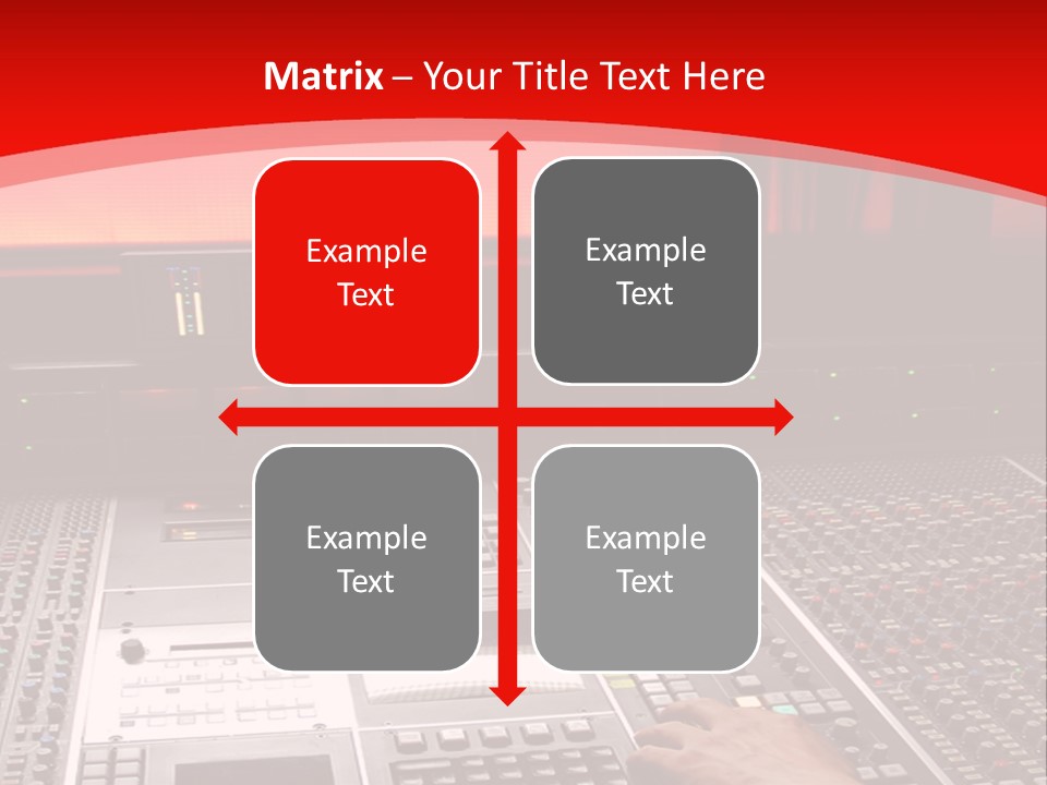 A Man Is Working On A Sound Board PowerPoint Template