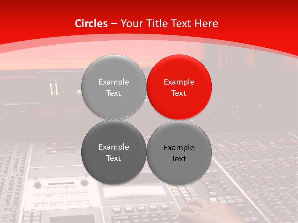 A Man Is Working On A Sound Board PowerPoint Template