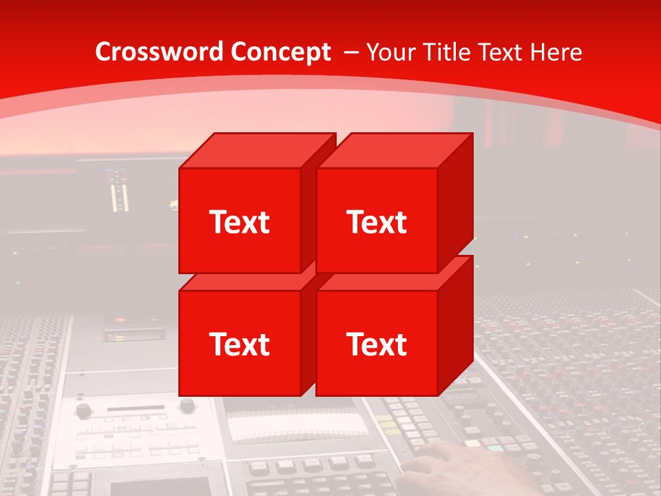 A Man Is Working On A Sound Board PowerPoint Template