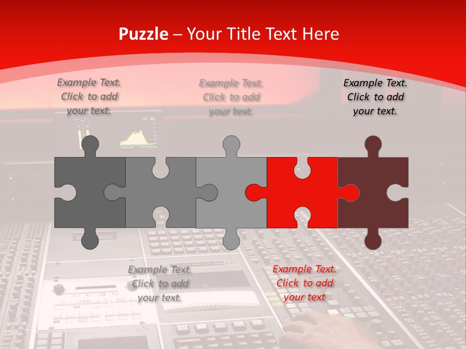 A Man Is Working On A Sound Board PowerPoint Template