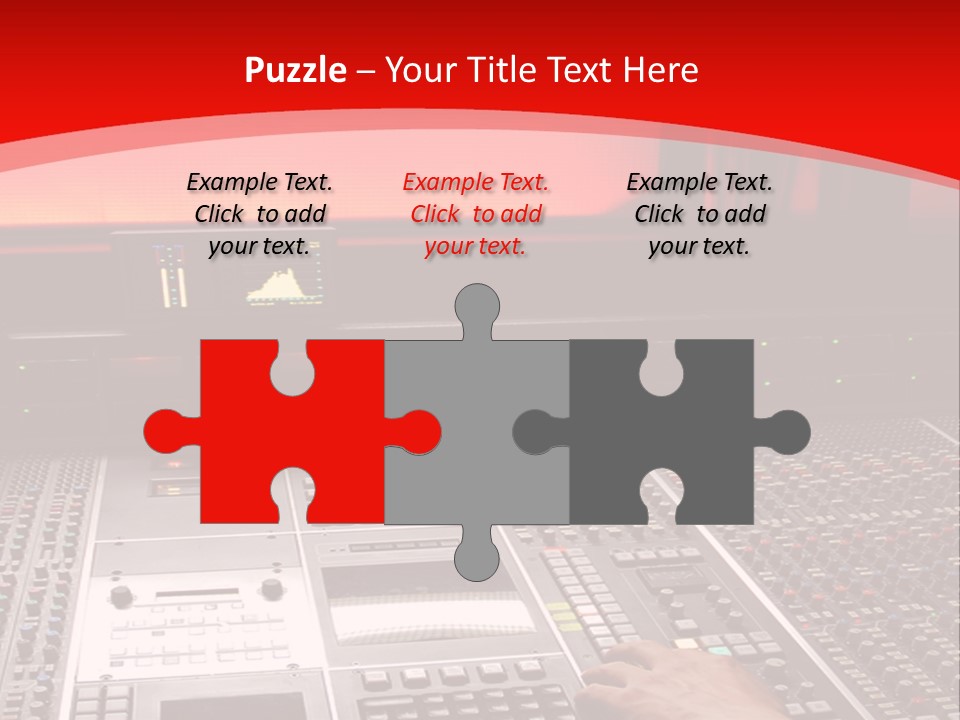 A Man Is Working On A Sound Board PowerPoint Template