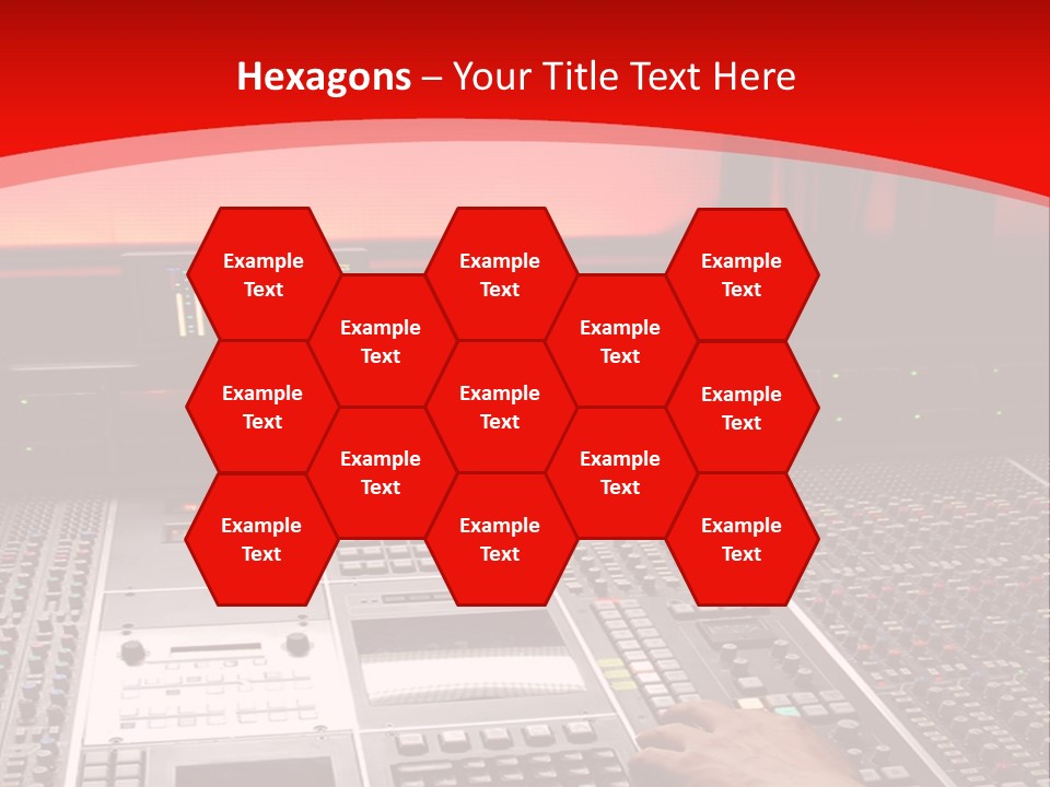 A Man Is Working On A Sound Board PowerPoint Template