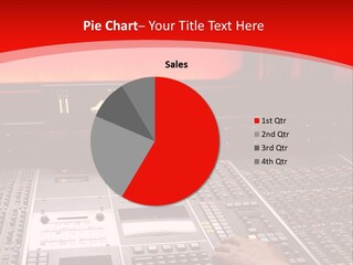 A Man Is Working On A Sound Board PowerPoint Template