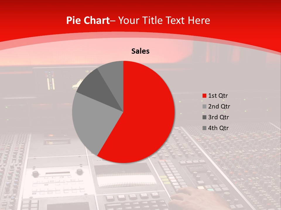 A Man Is Working On A Sound Board PowerPoint Template