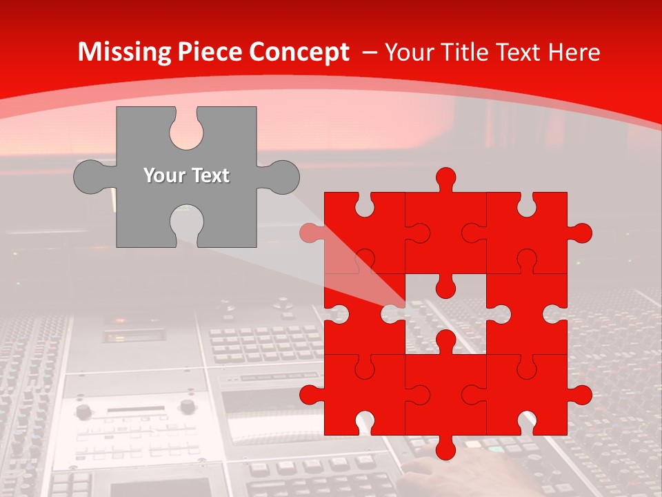 A Man Is Working On A Sound Board PowerPoint Template