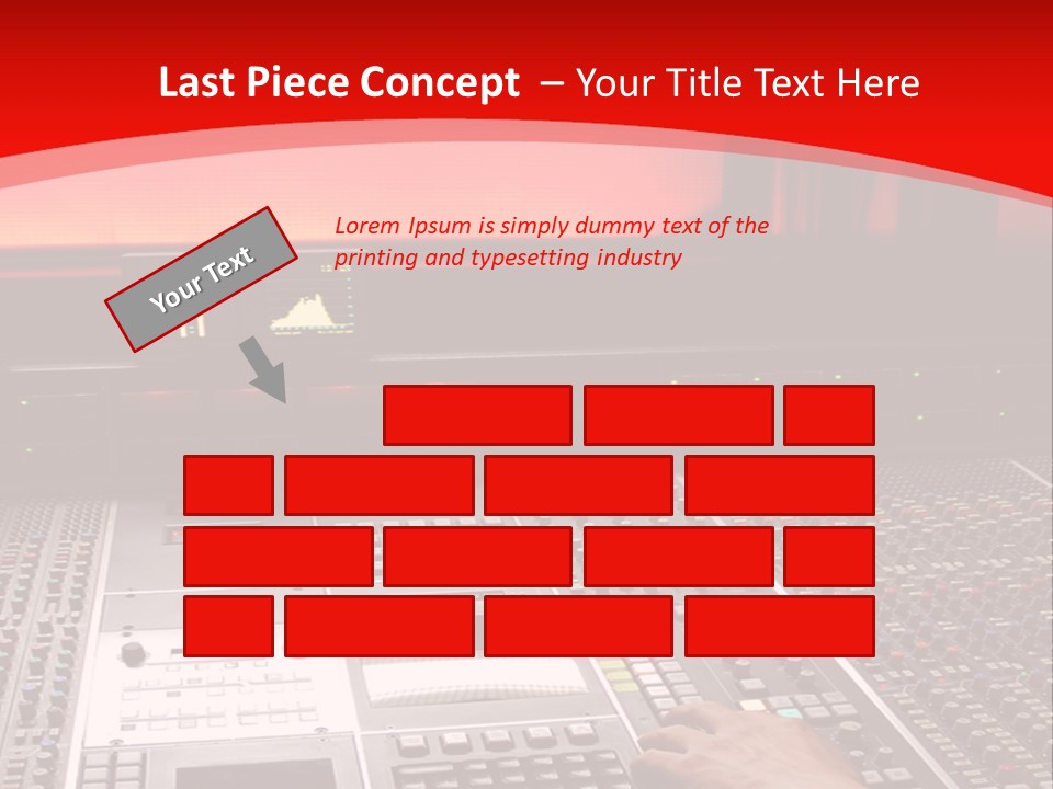 A Man Is Working On A Sound Board PowerPoint Template