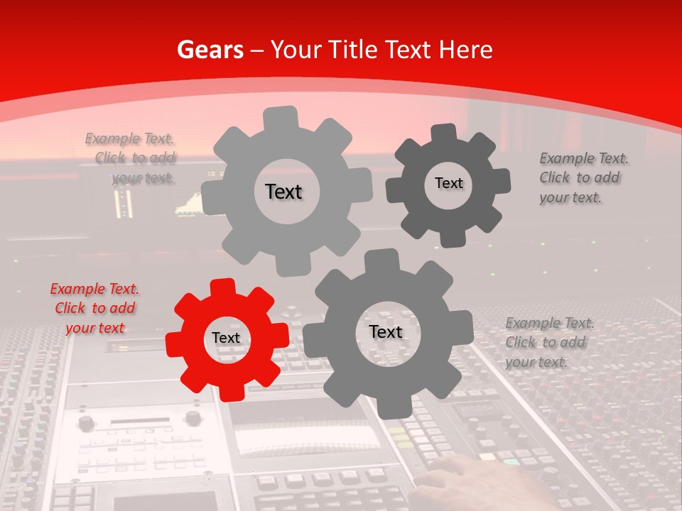 A Man Is Working On A Sound Board PowerPoint Template