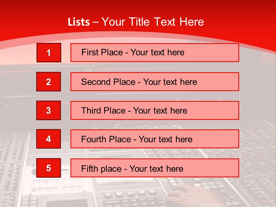 A Man Is Working On A Sound Board PowerPoint Template