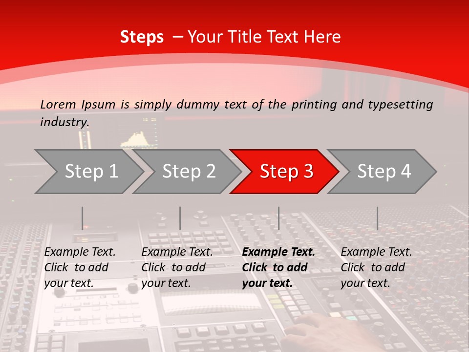 A Man Is Working On A Sound Board PowerPoint Template