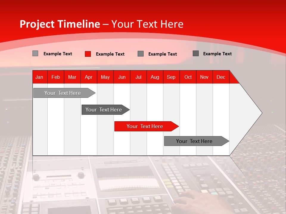 A Man Is Working On A Sound Board PowerPoint Template
