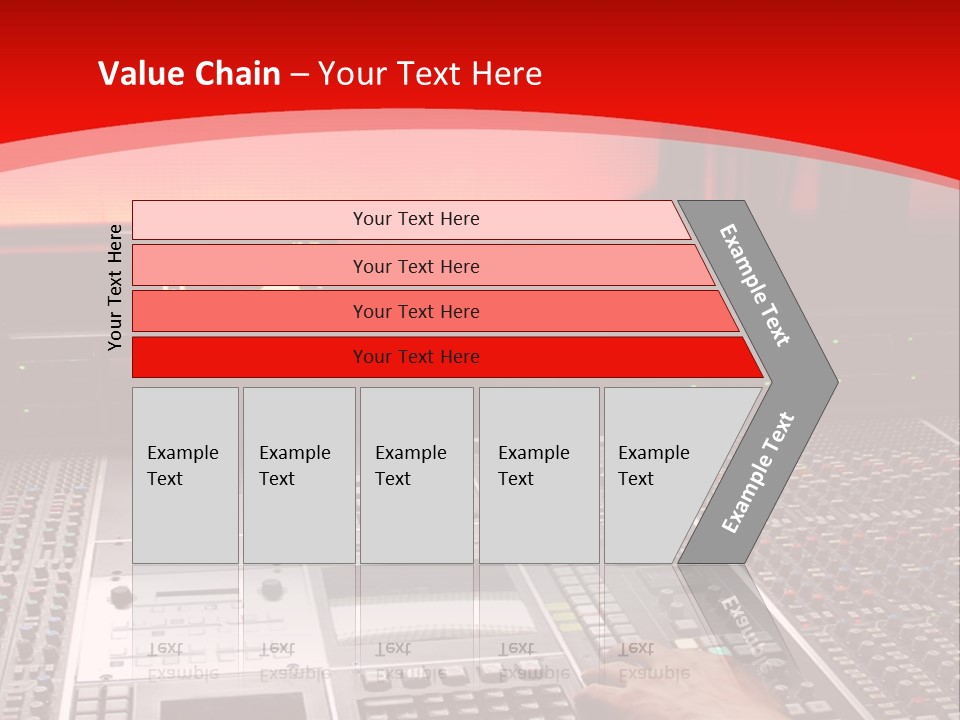 A Man Is Working On A Sound Board PowerPoint Template
