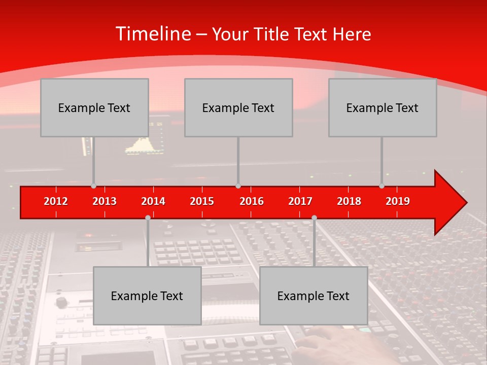 A Man Is Working On A Sound Board PowerPoint Template