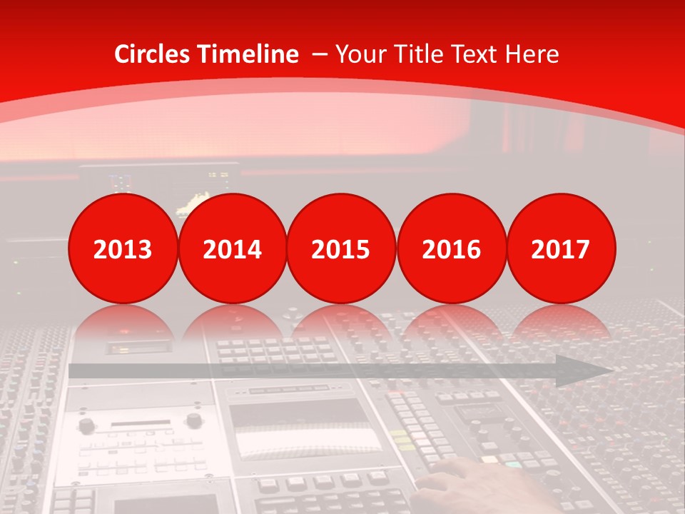 A Man Is Working On A Sound Board PowerPoint Template
