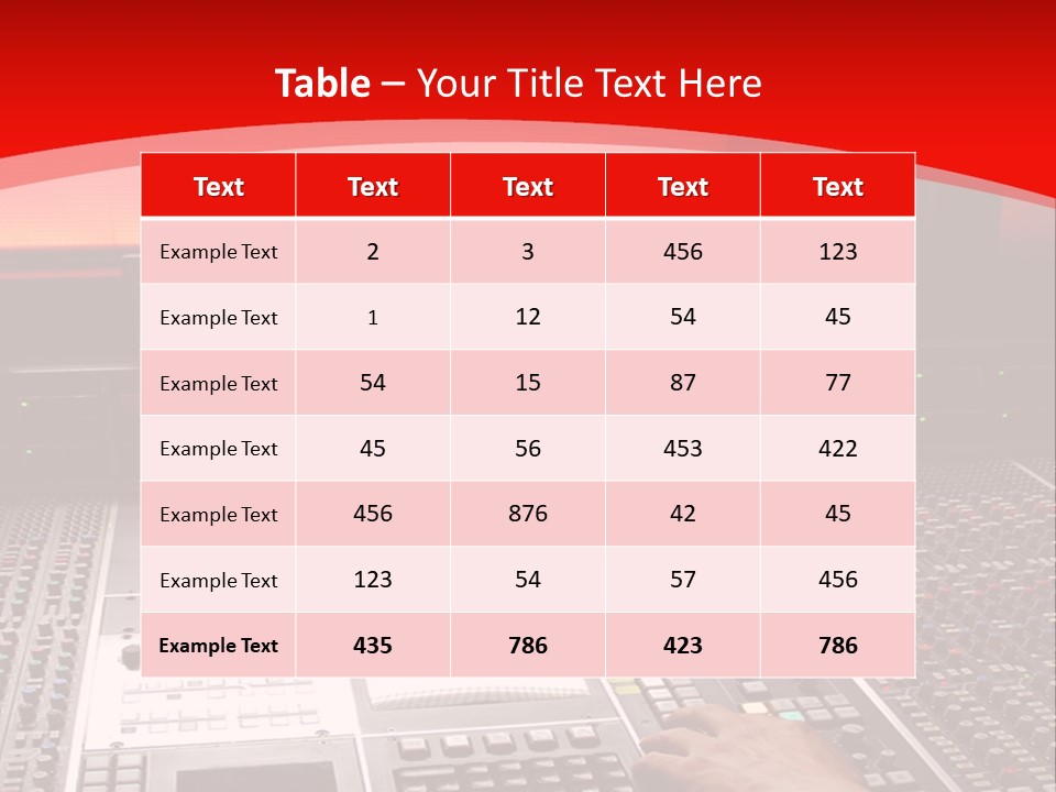 A Man Is Working On A Sound Board PowerPoint Template