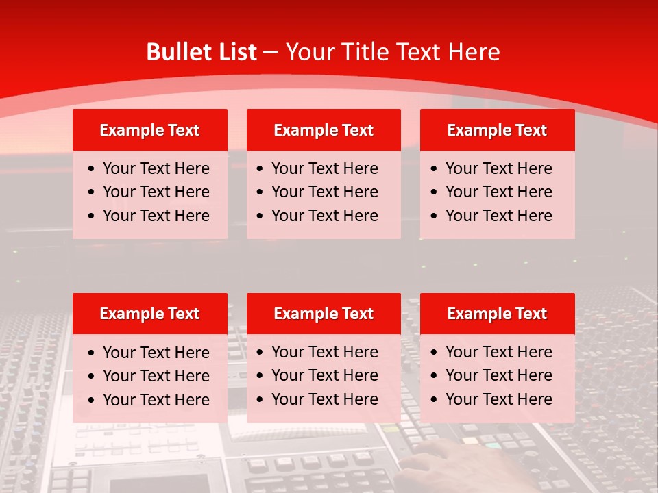A Man Is Working On A Sound Board PowerPoint Template