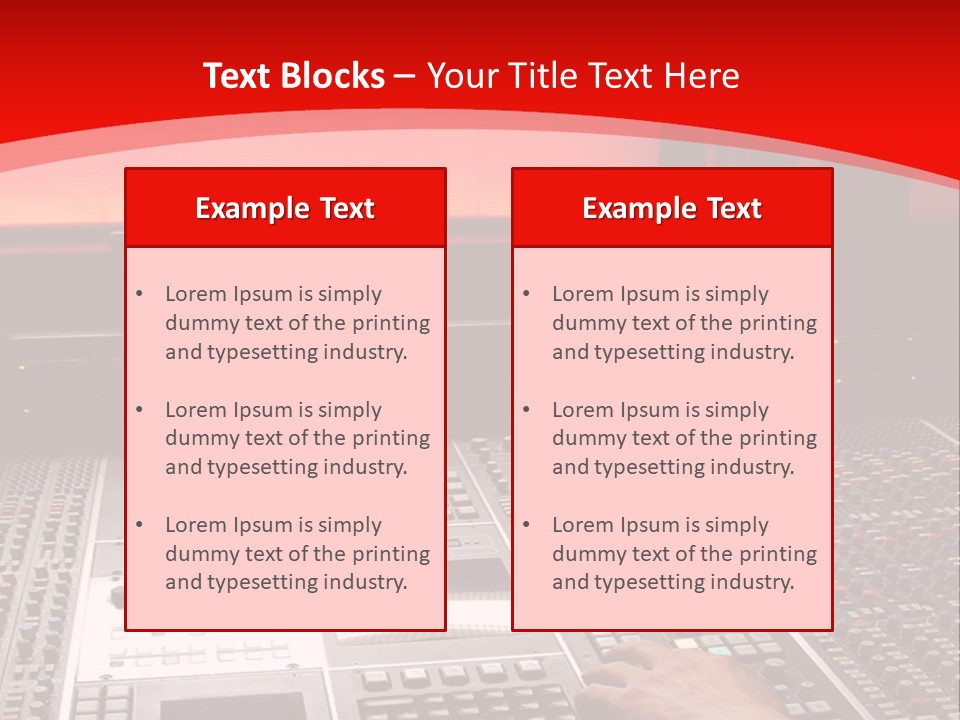 A Man Is Working On A Sound Board PowerPoint Template